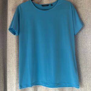 IMAN Vibrant Blue Short Sleeve Top